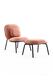 【TOOU】TASCA lounge chair Gabriel fabric / pink