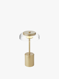 【NUURA / ヌーラ】BLOSSI TABLE MINI PORTABLE（ブロシ テーブル ミニ ポータブル） / ノルディックゴールド/クリア（テーブルランプ）