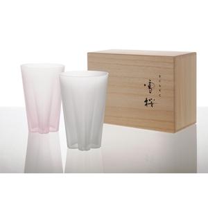 【100%】SAKURASAKU glass Tumbler 雪桜 / セット品 （グラス） 