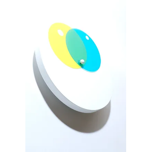 【abode】MOON & EARTH / Yellow × Blue（掛け時計）