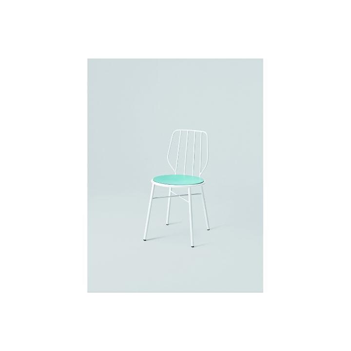 【COMMOC】Flipper Chair(B) / ホワイト（シート）×ホワイト（フレーム）（ダイニングチェア）