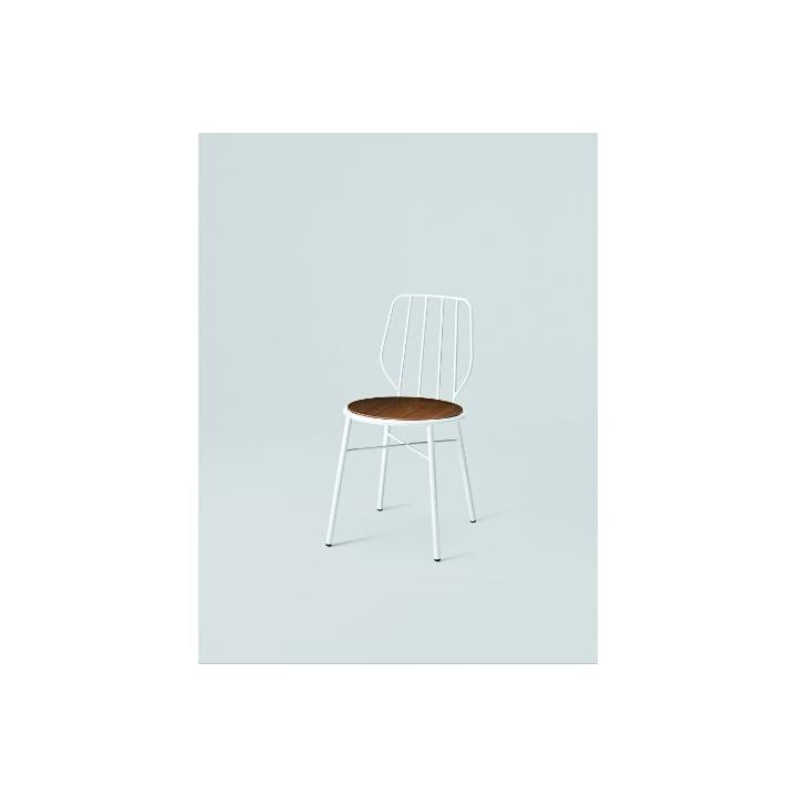 【COMMOC】Flipper Chair(B) / ブラック（シート）×ホワイト（フレーム）（ダイニングチェア）